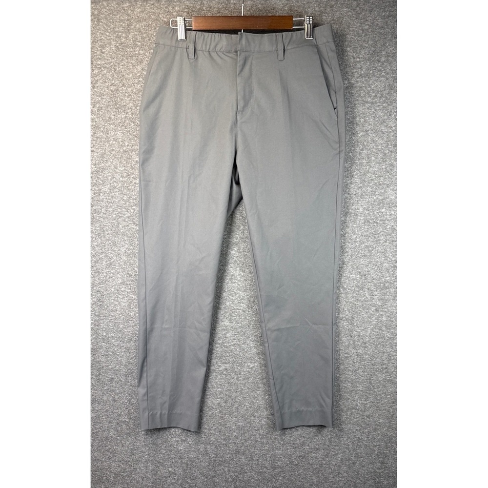BYLT Premium Basics Executive Pant Mens 32 Slim Gray Tapered Chino‎ Golf SPSU24